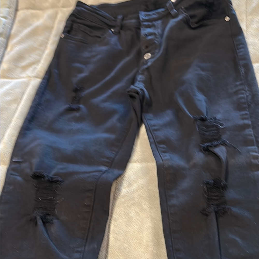 Wishlist Black Distressed Skinny Jeans